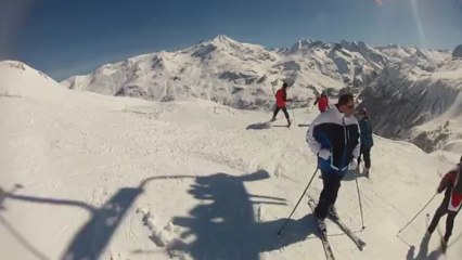 Skiing in Tignes, France, March 2013.