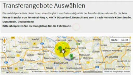 Duesseldorf Transfers Angebote- Günstig,Festpreis fahren !