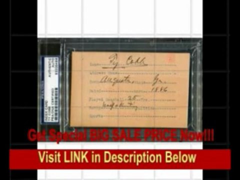 [BEST PRICE] TY COBB SIGNED AUTOGRAPHED POSTCARD PHOTO CUT PSA/DNA SLABBED