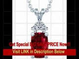 [BEST BUY] Platinum Cushion Cut Ruby And Round Diamond Pendant