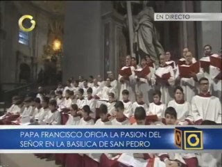 El papa Francisco preside la Pasión de Cristo en la Basílica de San Pedro