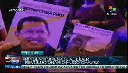 Chávez homenajeado en Túnez como defensor de los necesitados