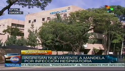 Internado Mandela nuevamente por infección respiratoria