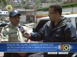 Policía de Carrizal incautó más de 70 cajas de cerveza