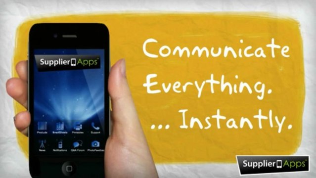 Supplier Apps Mobile App Distributor Sales Reps Video