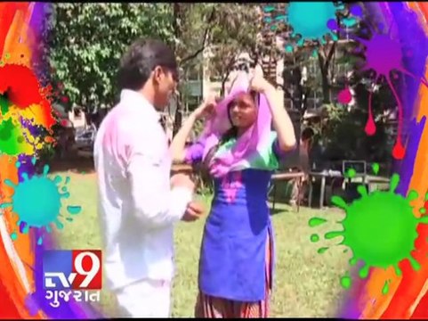 *Drashti Dhami* Drashti Dhami visits Karan Singh Grover on Qubool Hai set TV9 Segment 27/03/2013
