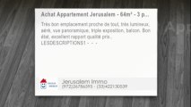 A vendre appartement 3 pièces avec vue à Rehavia, Jérusalem Immobilier