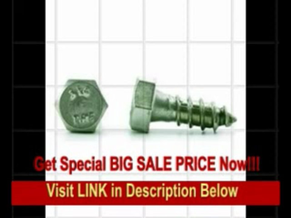 [SPECIAL DISCOUNT] DrillSpot 5/8 x 8 Hex Head Lag Screw, 316 Stainless Steel
