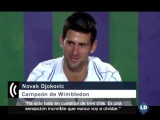 Djokovic: " Es el mejor día de mi carrera como tenista"