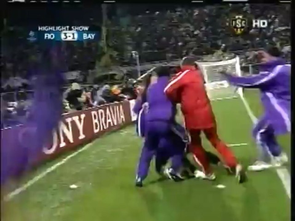2010 (March 9) Fiorentina (Italy) 3-Bayern Munich (Germany) 2 (Champions League)
