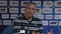 Conférence de presse AJ Auxerre - Dijon FCO : Bernard  CASONI (AJA) - Olivier DALL'OGLIO (DFCO) - saison 2012/2013