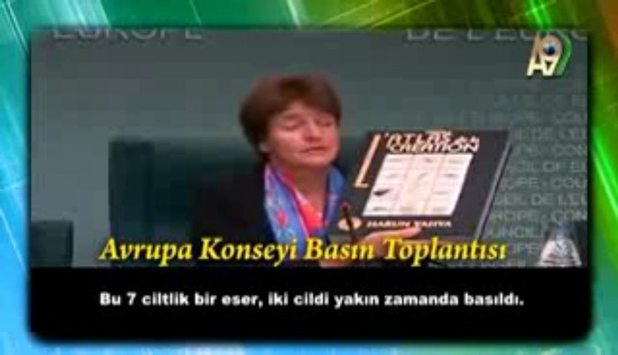 Avrupa Konseyi Sayın Adnan Oktar'ın dev eseri Yaratılış Atlası'nın evrimi yerle bir ettiğini kabul ediyor