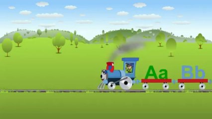 The ABC Song . Cheeky Diablo Nursery Rhyme Cartoon with Cheeky Blue The Train