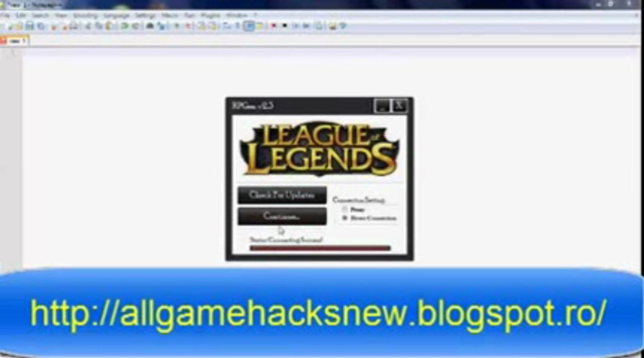 League of The Legends RP Pirater , Hack Tool Téléchargement Avril 2013
