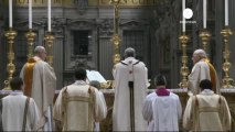 Pope presides over Easter Eve vigil in Rome