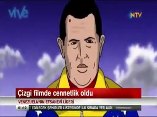 Hugo Chavez'i çizgi filmle cennete gönderdiler