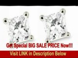 [SPECIAL DISCOUNT] Certified Platinum, Princess-Cut, Diamond 4-Prong Stud Earrings (2 cttw, G-H Color, VS2 Clarity)