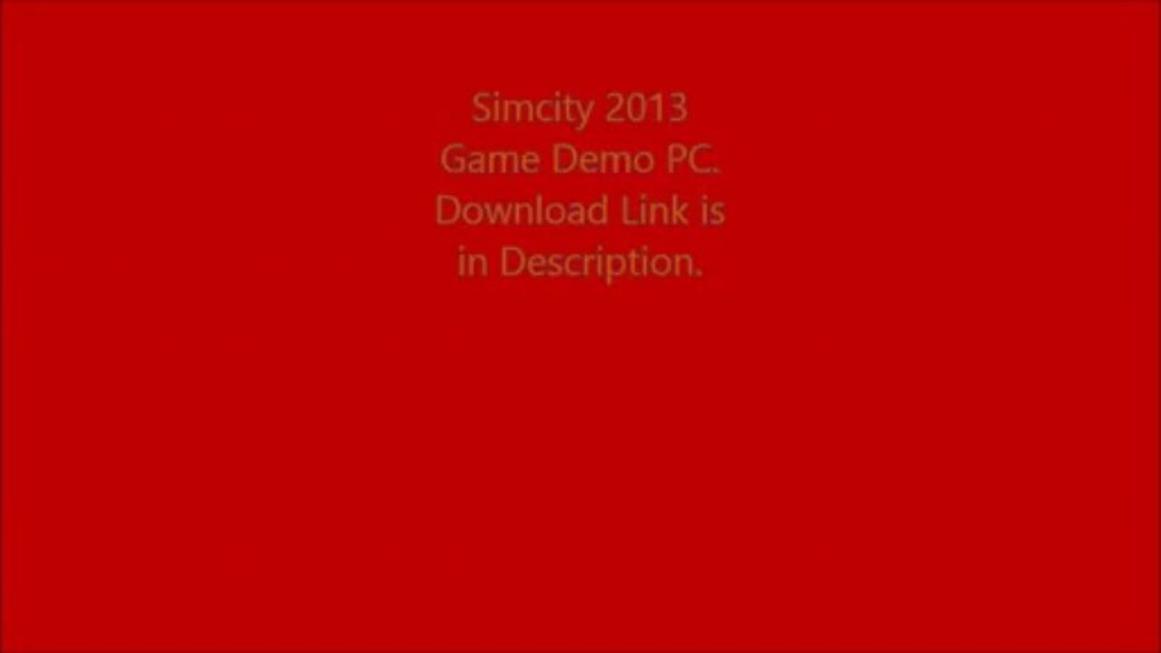 Simcity 2013 Game demo download