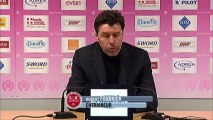 Conférence de presse Evian TG FC - Stade de Reims : Pascal DUPRAZ (ETG) - Hubert FOURNIER (SdR) - saison 2012/2013