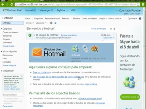 Iniciar sesion y uso basico de Hotmail - Registrarseenhotmail.co