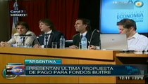 Argentina presenta última propuesta de pago a fondos buitre