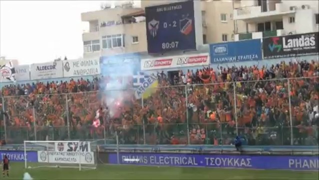 Ανόρθωση-ΑΠΟΕΛ-οπαδοί ΑΠΟΕΛ μετά το δεύτερο γκολ