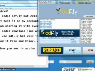 Adf.ly Bot 2013 (Updated+100% Working)