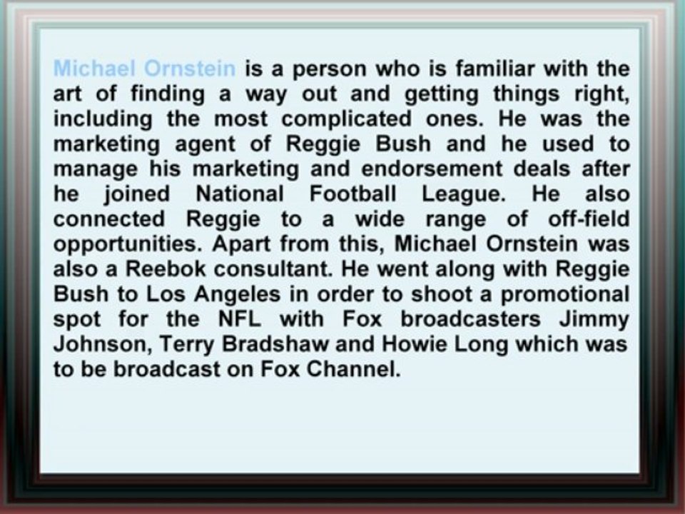 Michael Ornstein Develops Marketing Strategies As The President Of Jackson Sports Advisors