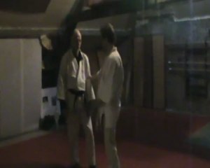 Gyaku hanmi sode dori : irimi tsuki