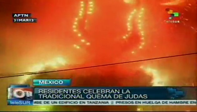 México realiza la tradicional Quema de Judas