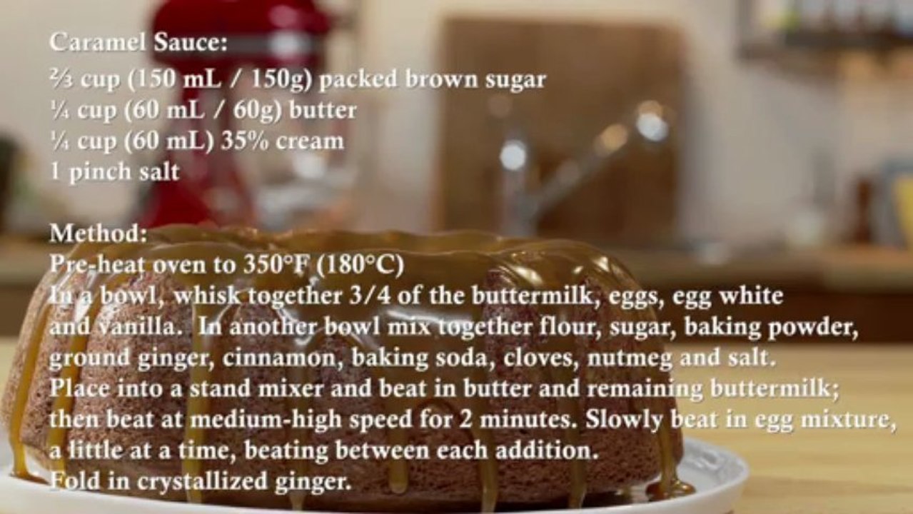 Ginger Spice Bundt Cake with Caramel Sauce Recipe