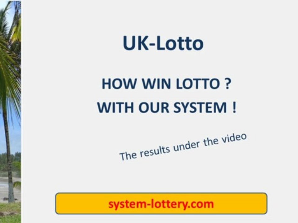 UK-lotto results Wednesday 10th April our system for win