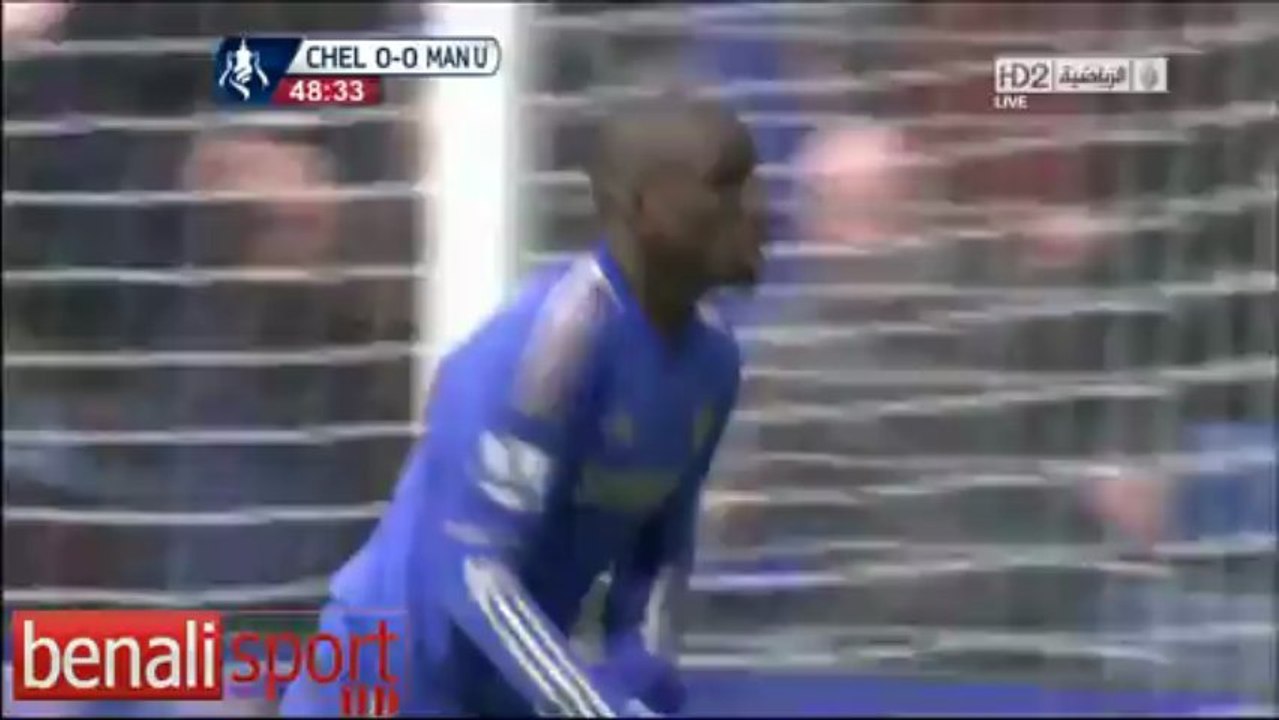 هدف تشيلسي1-0مان يونايتد(01/04/2013)ربع نهائي كاس انجلترا تعليق حفيظ دراجي