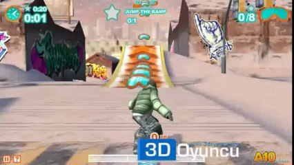 3D Şehirde Snowboard - 3D Oyunlar
