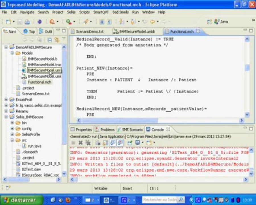 Démonstration de B4MSecure pour AFADL 2013
