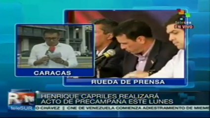 Descargar video: Capriles anuncia agenda de su campaña electoral