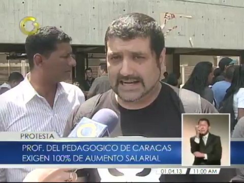 Profesores del Pedagógico de Caracas protestaron para exigir aumento salarial