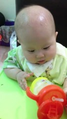 drinking from a straw