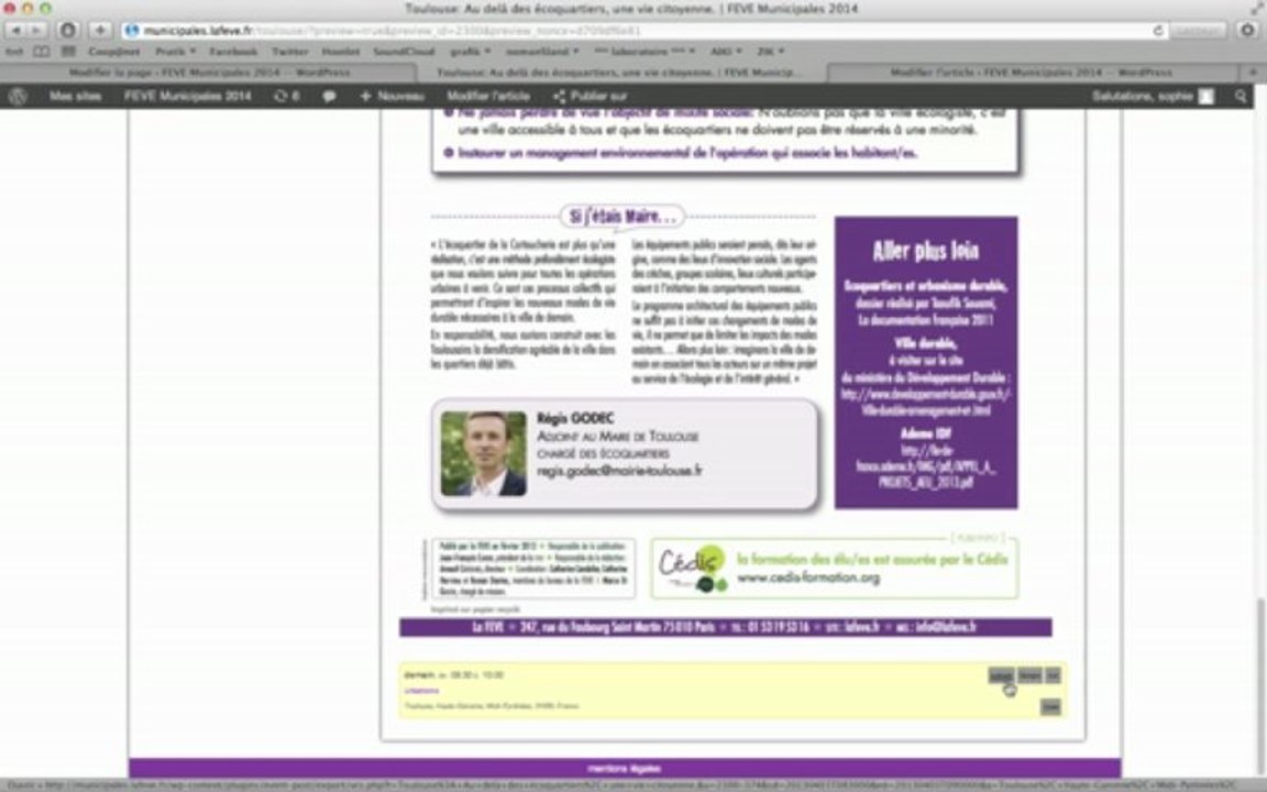 TUTO écolosites - Insérer un évènement