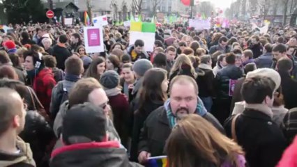 Manifestation Pro-mariage pour tous à Paris