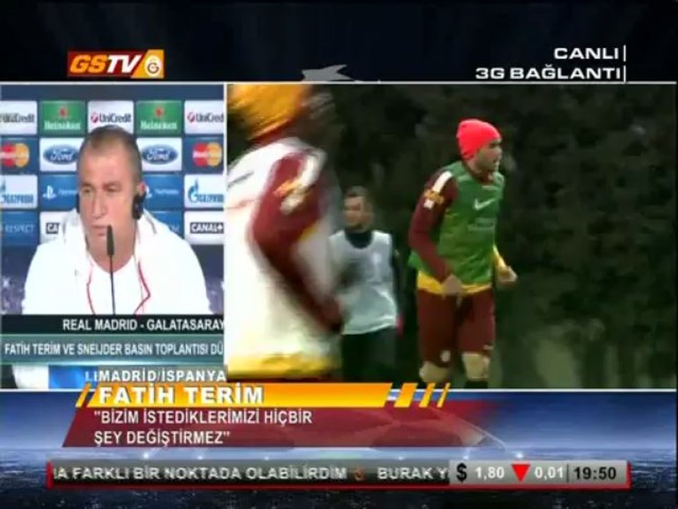Sneijder ve Fatih Terim'in basin toplantisi.