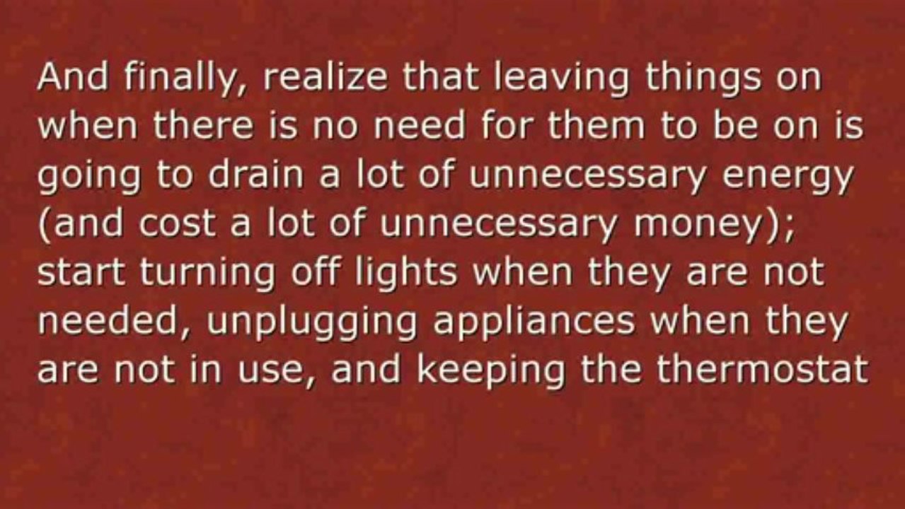 Saving The Environment