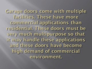 Make your place more secure with commercial garage