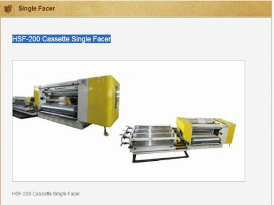 HSF-200 Cassette Single Facer