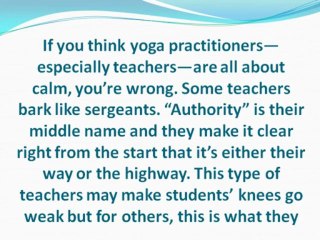 What to Look for in a Yoga Teacher