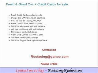 Fresh & live Credit Cards Detail for online shopping