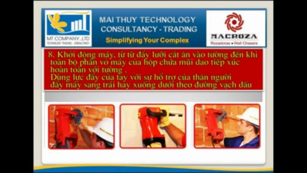 Sử dụng máy phay đục rãnh tường Macroza đúng cách - Call Mr.Pháp 01639 922 974