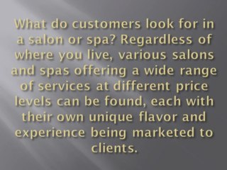 What People Look For In A Salon or Spa