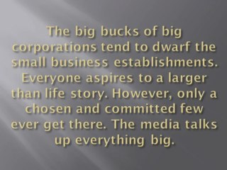 Merits of Small Businesses