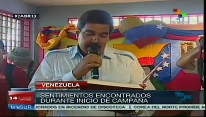 Maduro rinde homenaje a Chávez en inicio de campaña